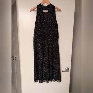 Evan Picone Black Sleeveless Halter Maxi Dress